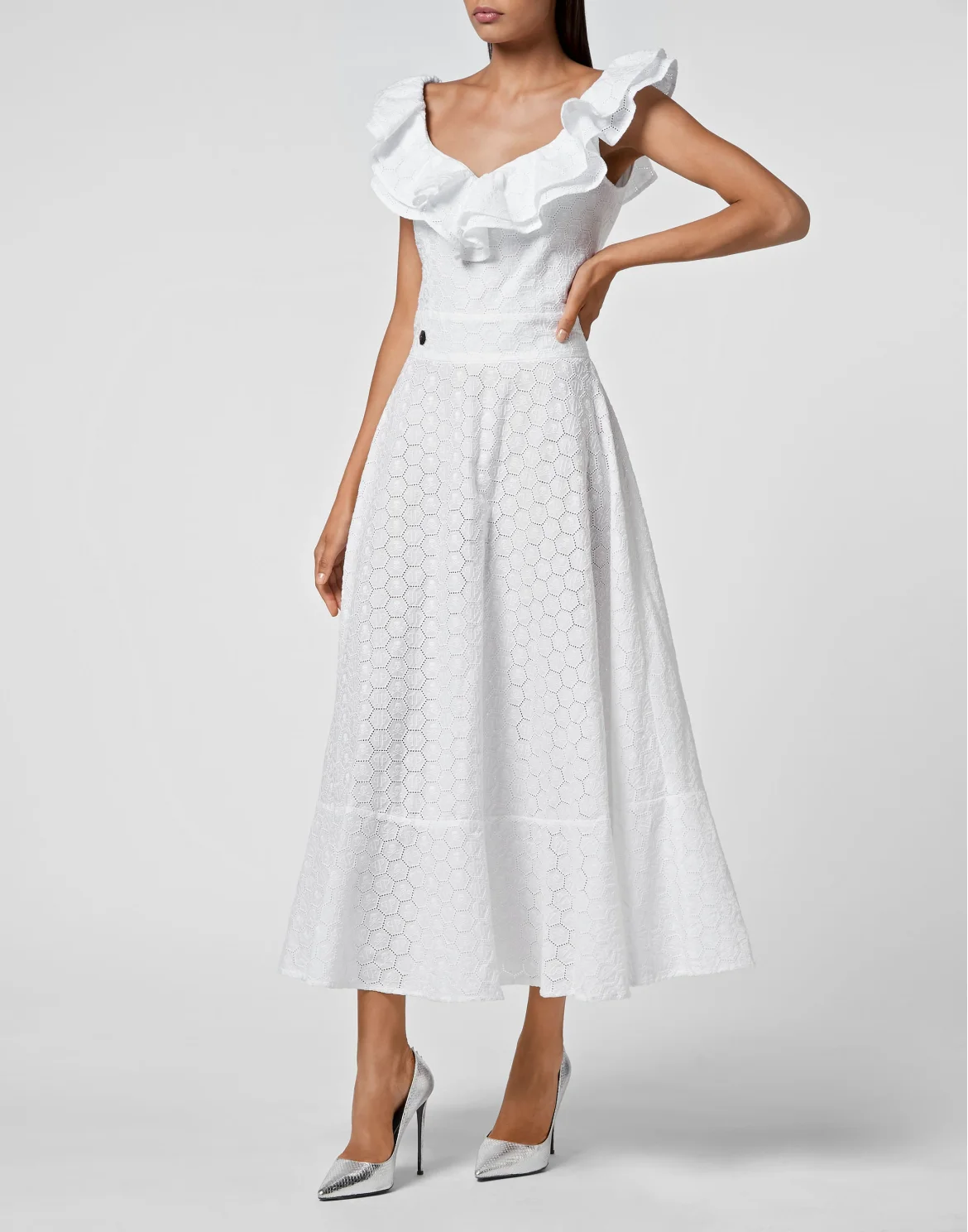 Sangallo Long Dress Lace, цвет: Белый