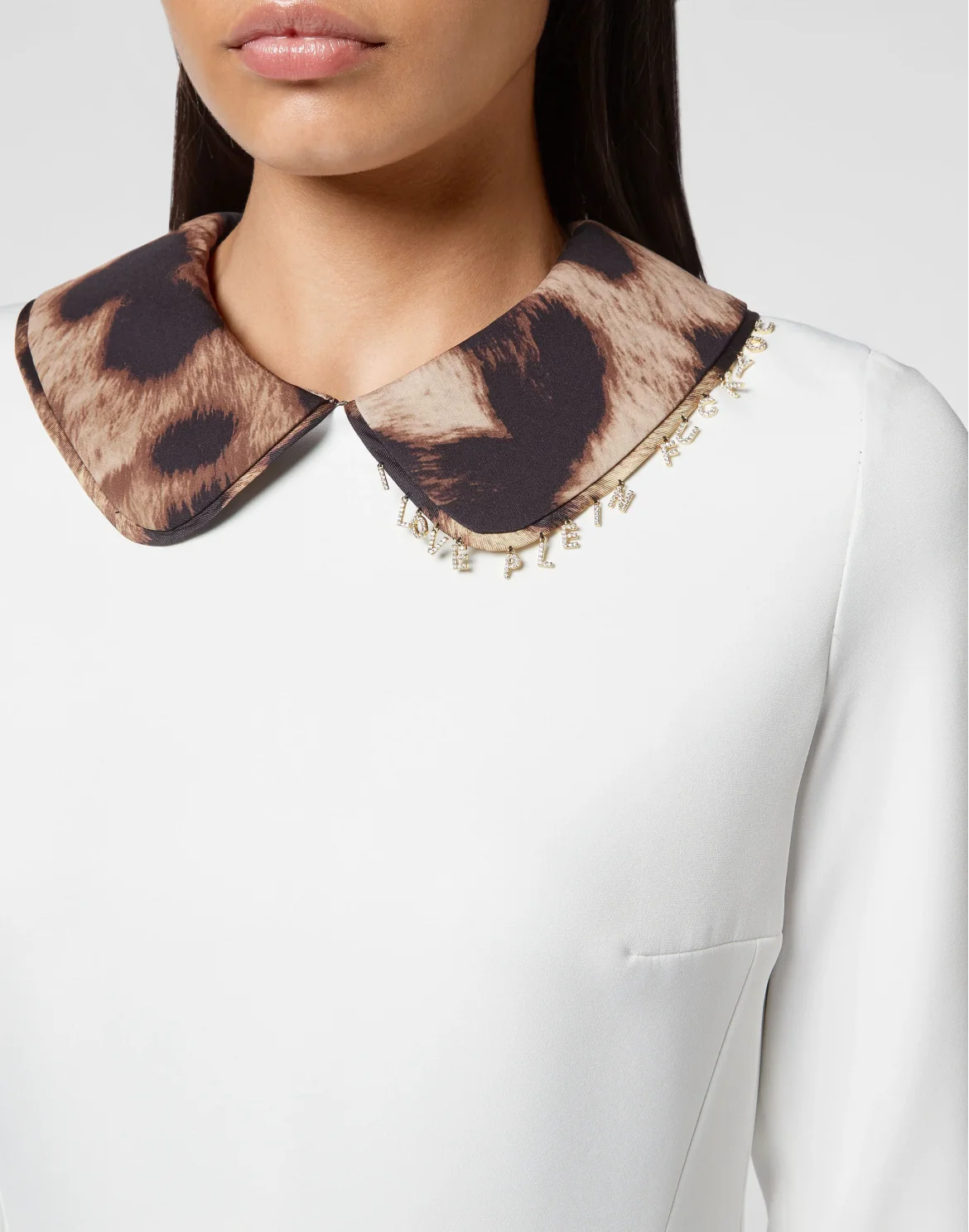 Cady Long Dress LS Leopard, цвет: Бежевый