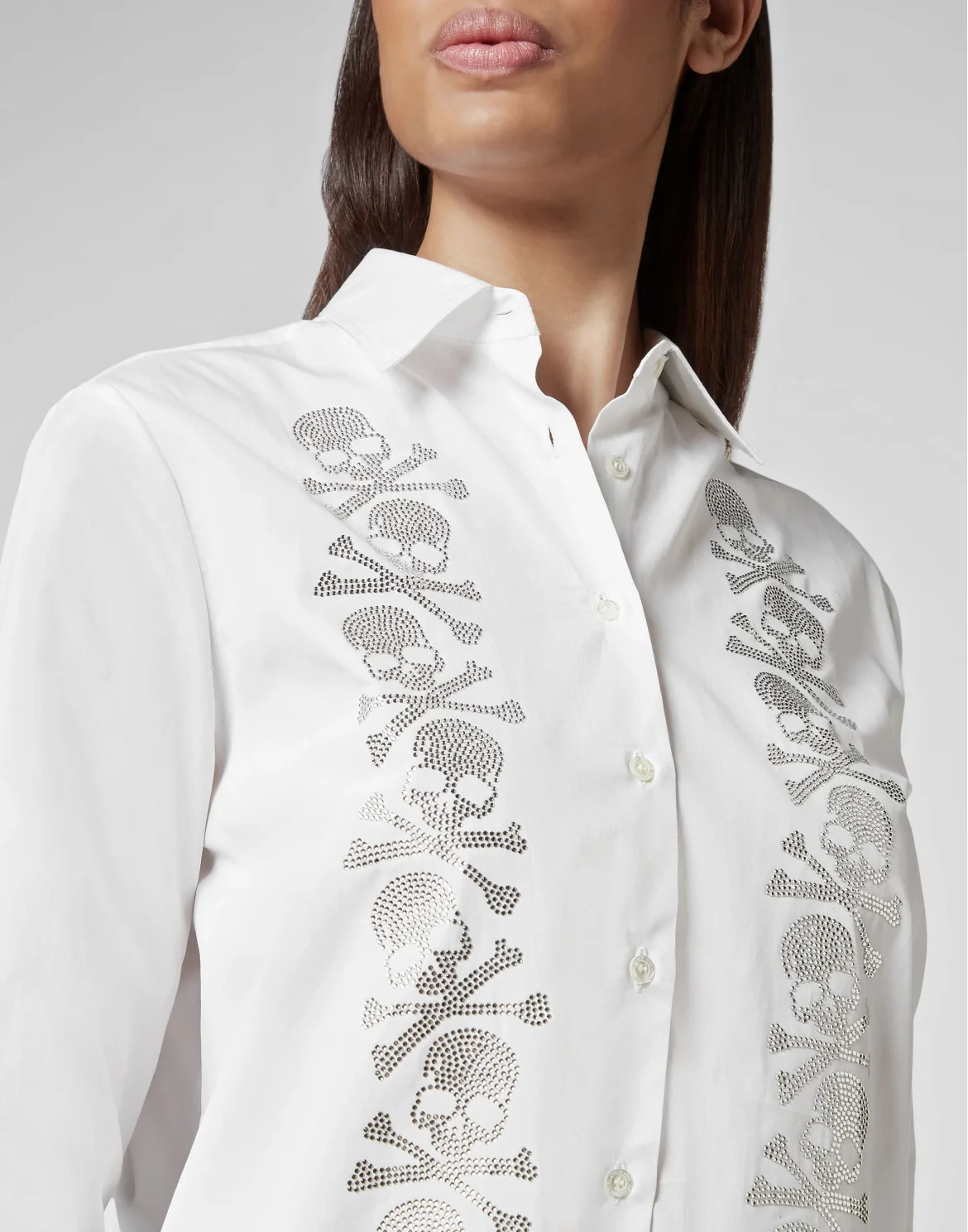 Shirt Crystal Skull with Crystals, цвет: Белый