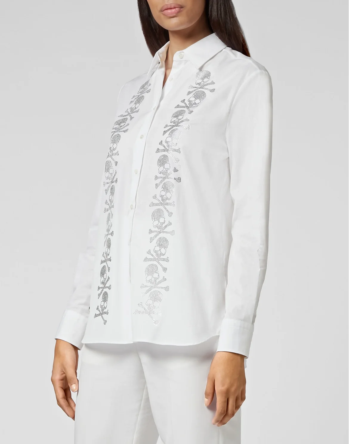 Shirt Crystal Skull with Crystals, цвет: Белый