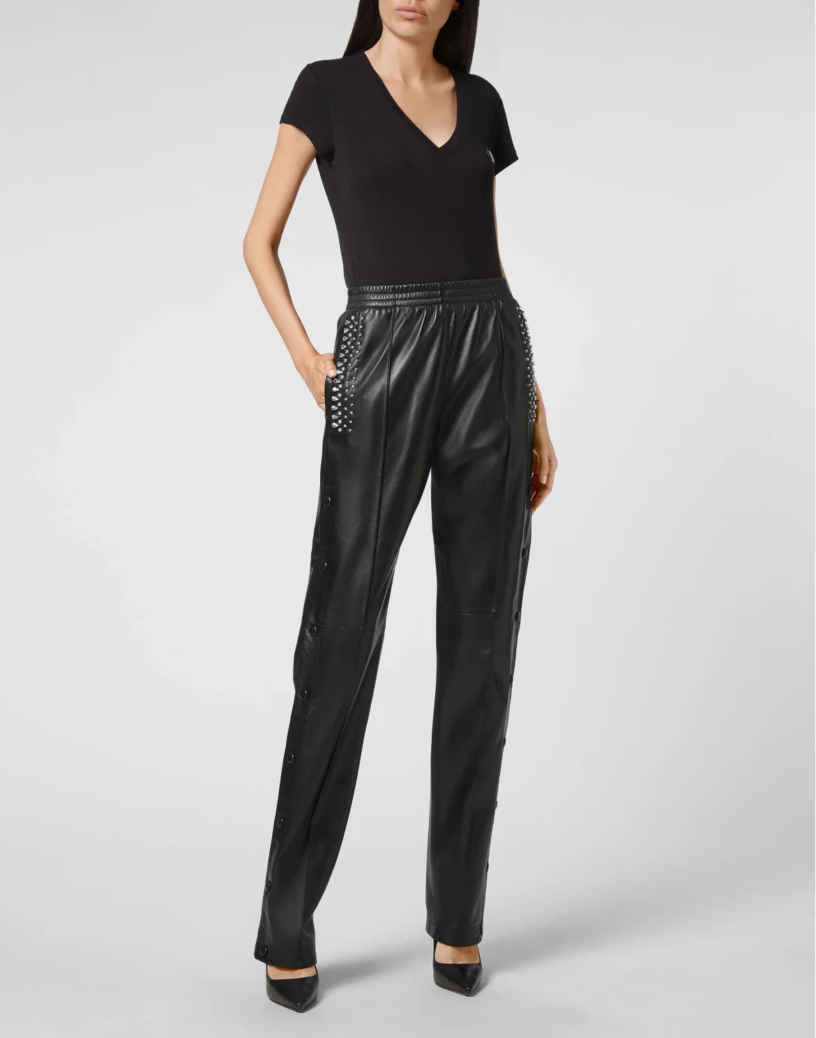 Jogging Long Trousers Crystal with Crystals, цвет: Черный