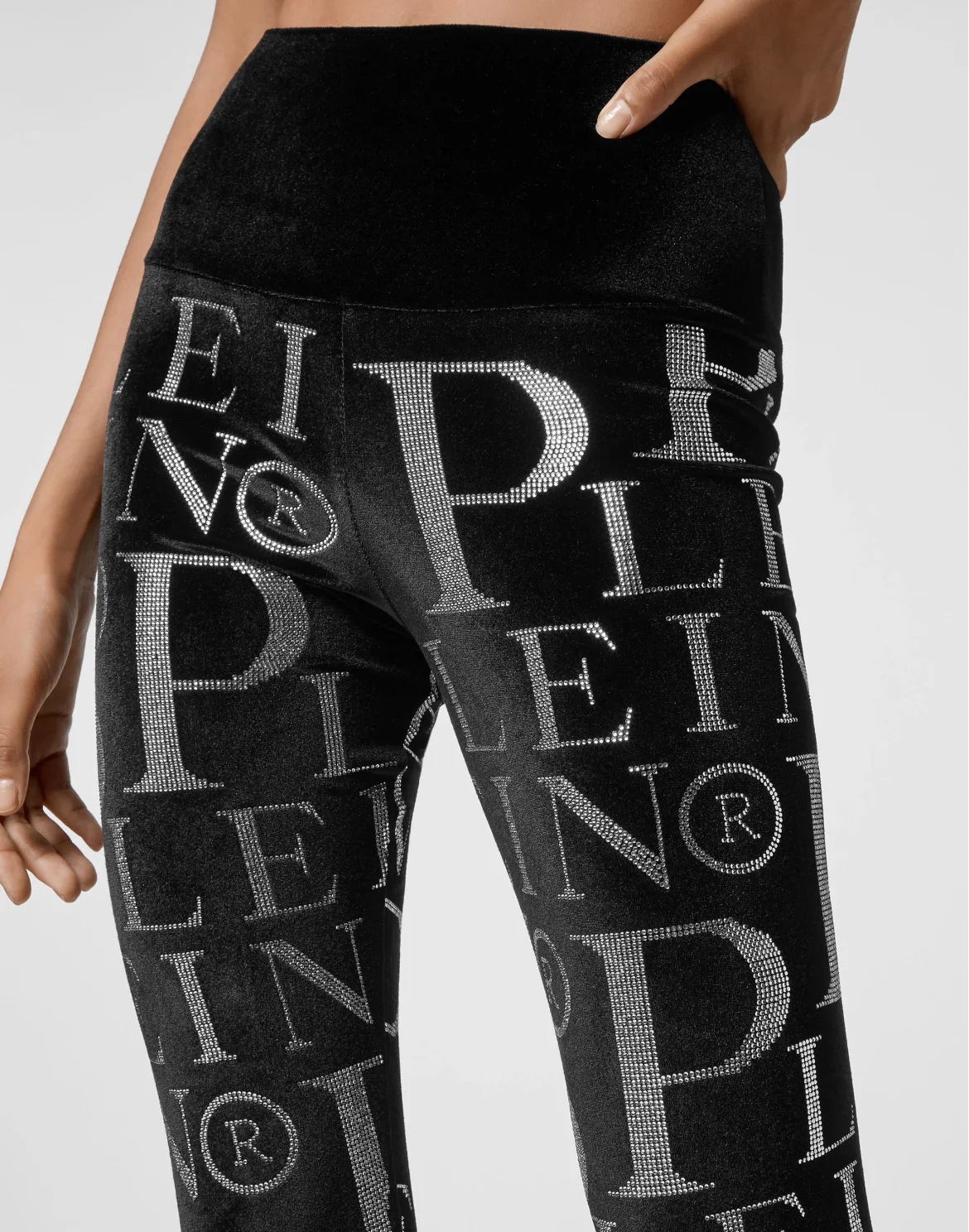Velvet Leggings Stones All over PP, цвет: Черный