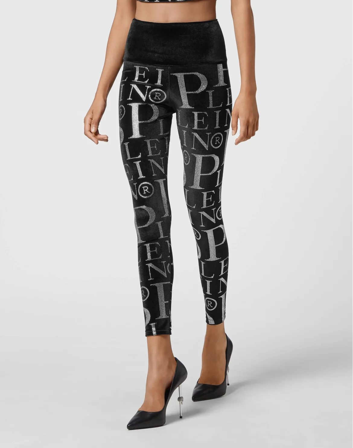 Velvet Leggings Stones All over PP, цвет: Черный