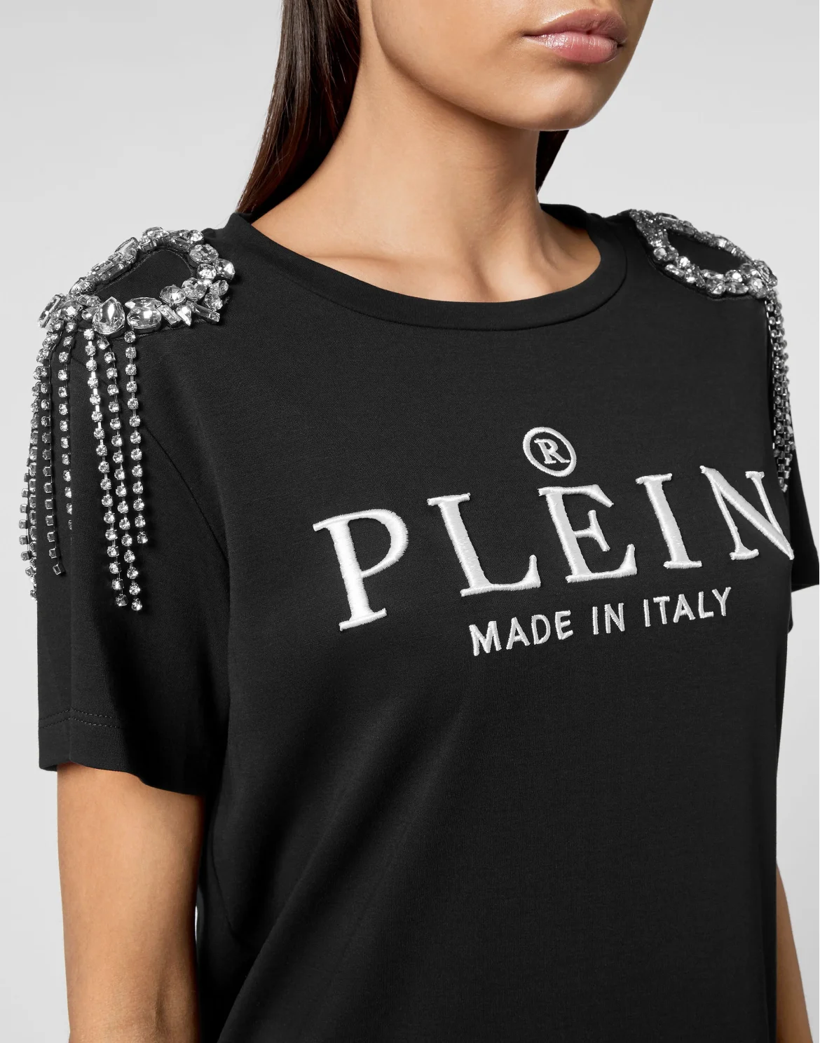 T-shirt Dress Crystal with Crystals, цвет: Черный
