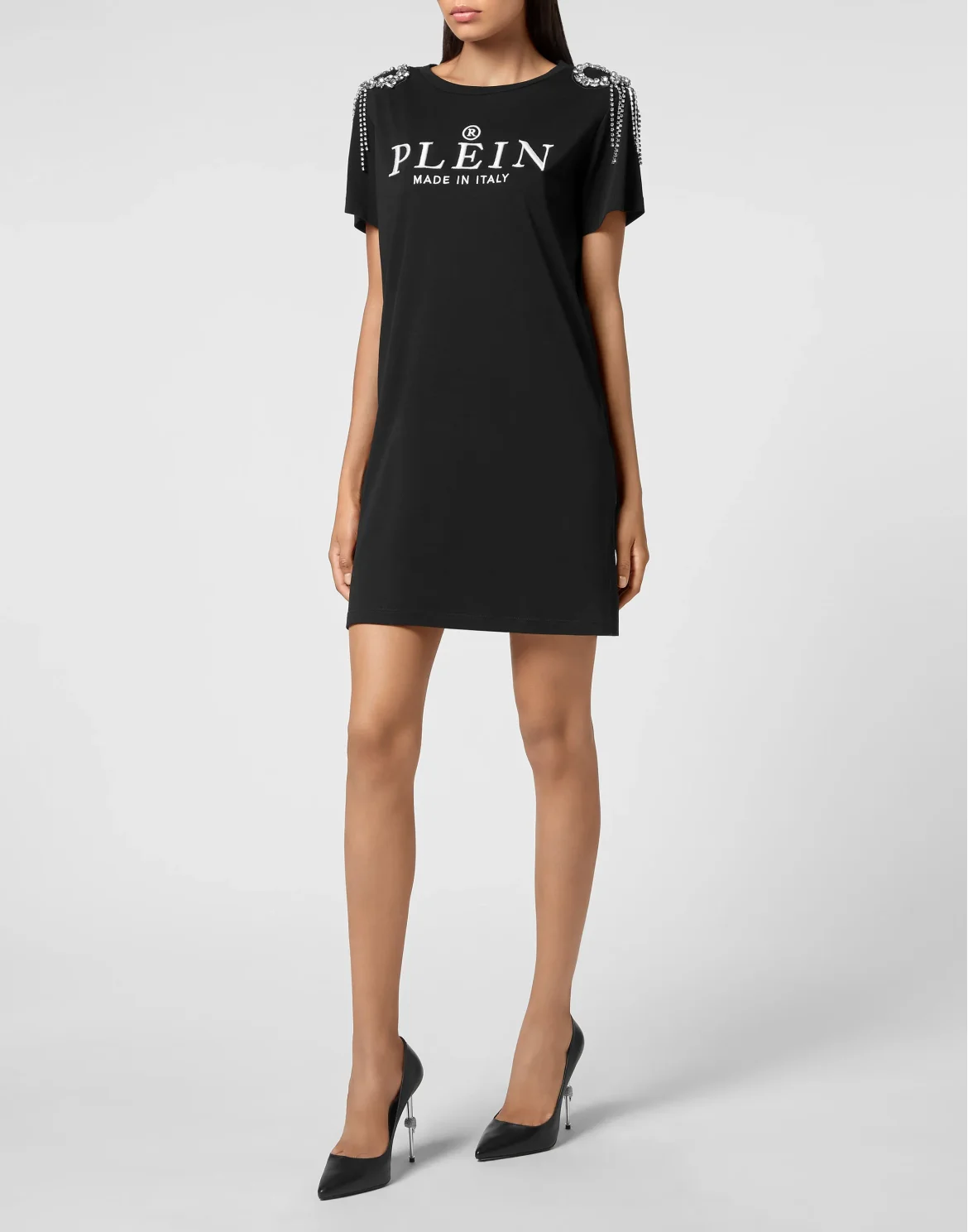T-shirt Dress Crystal with Crystals, цвет: Черный