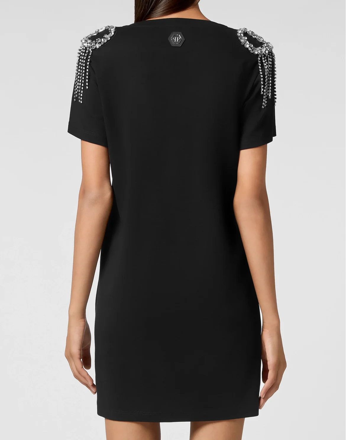 T-shirt Dress Crystal with Crystals, цвет: Черный