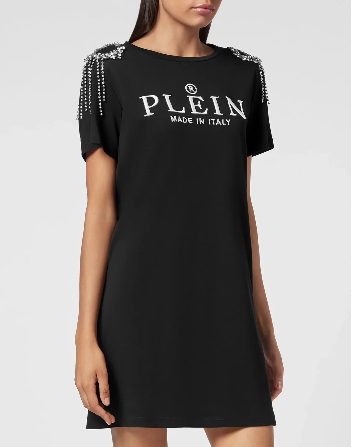 T-shirt Dress Crystal with Crystals, цвет: Черный