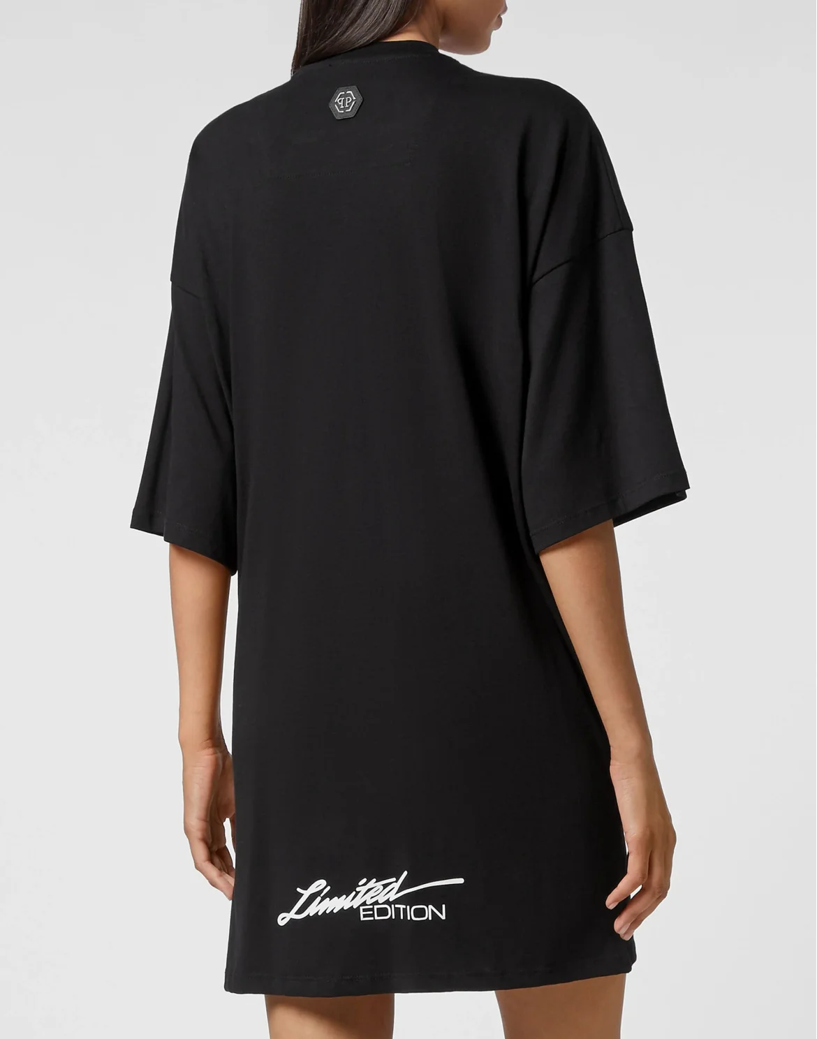 T-shirt Dress Skeleton with Crystals, цвет: Черный