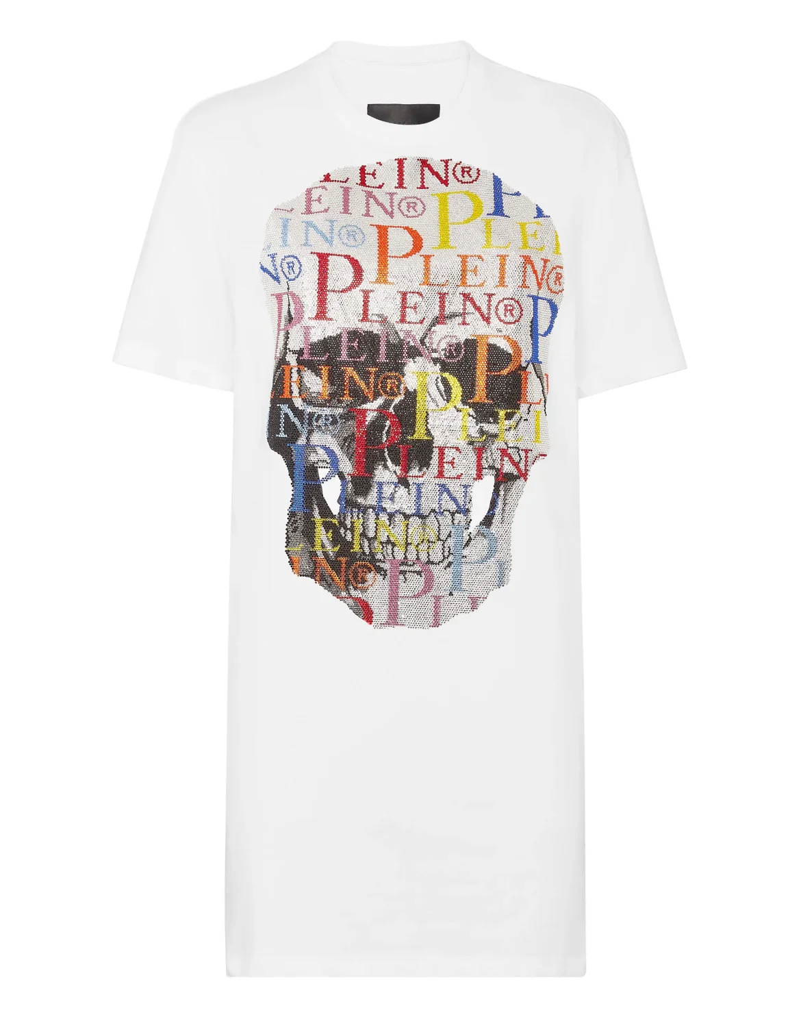 T-shirt Dress Multicolor Skull, цвет: Белый