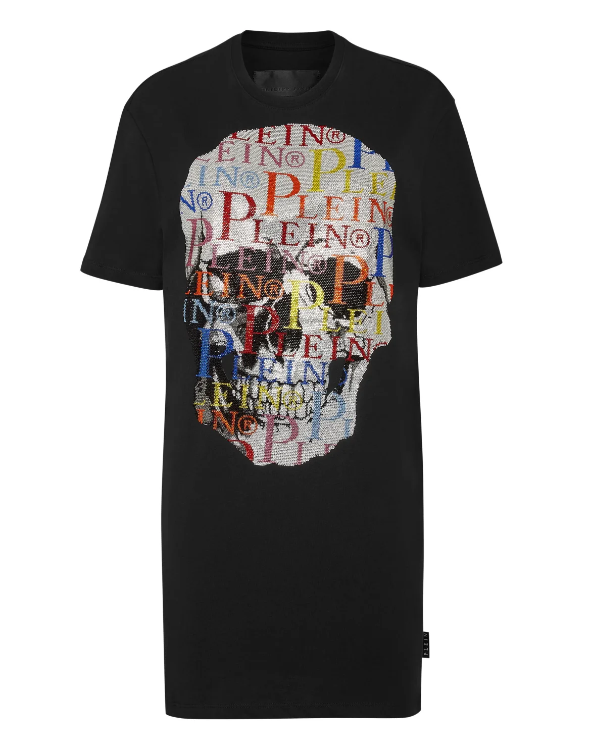 T-shirt Dress Multicolor Skull, цвет: Черный