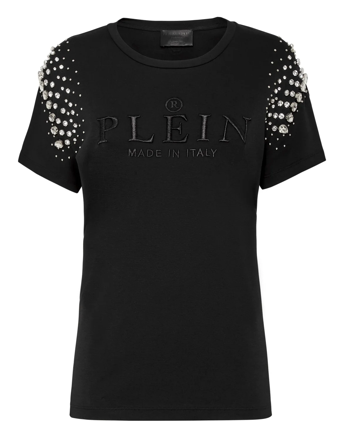 T-shirt Round Neck SS Crystal Iconic Plein, цвет: Черный