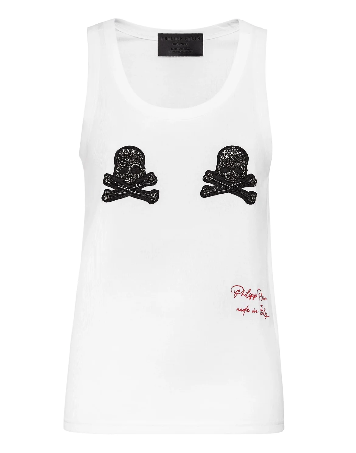 Tank top Crystal Skull with Crystals, цвет: Белый
