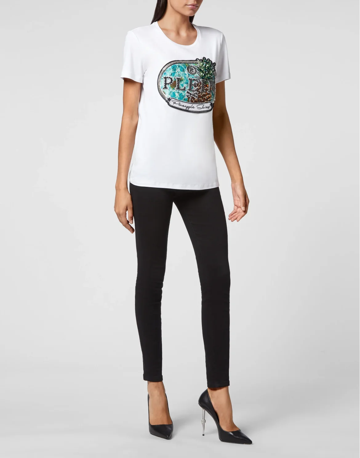 T-shirt Round Neck SS Stones Pineapple Skies, цвет: Белый