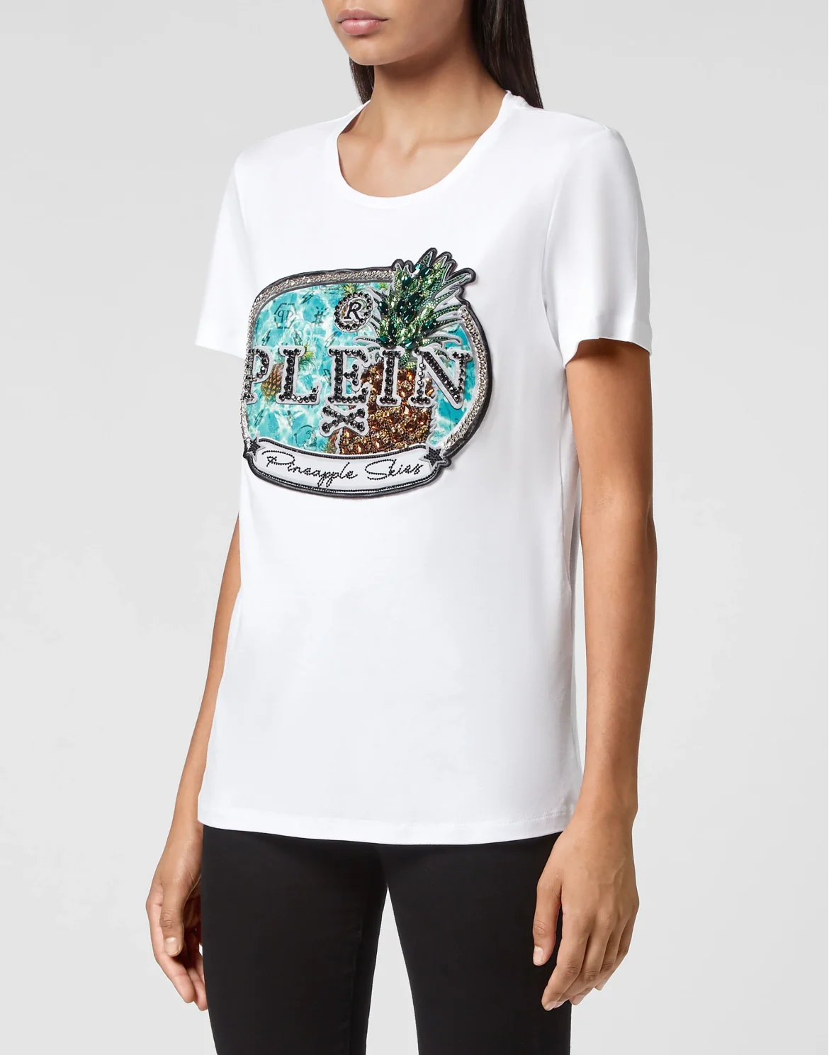 T-shirt Round Neck SS Stones Pineapple Skies, цвет: Белый