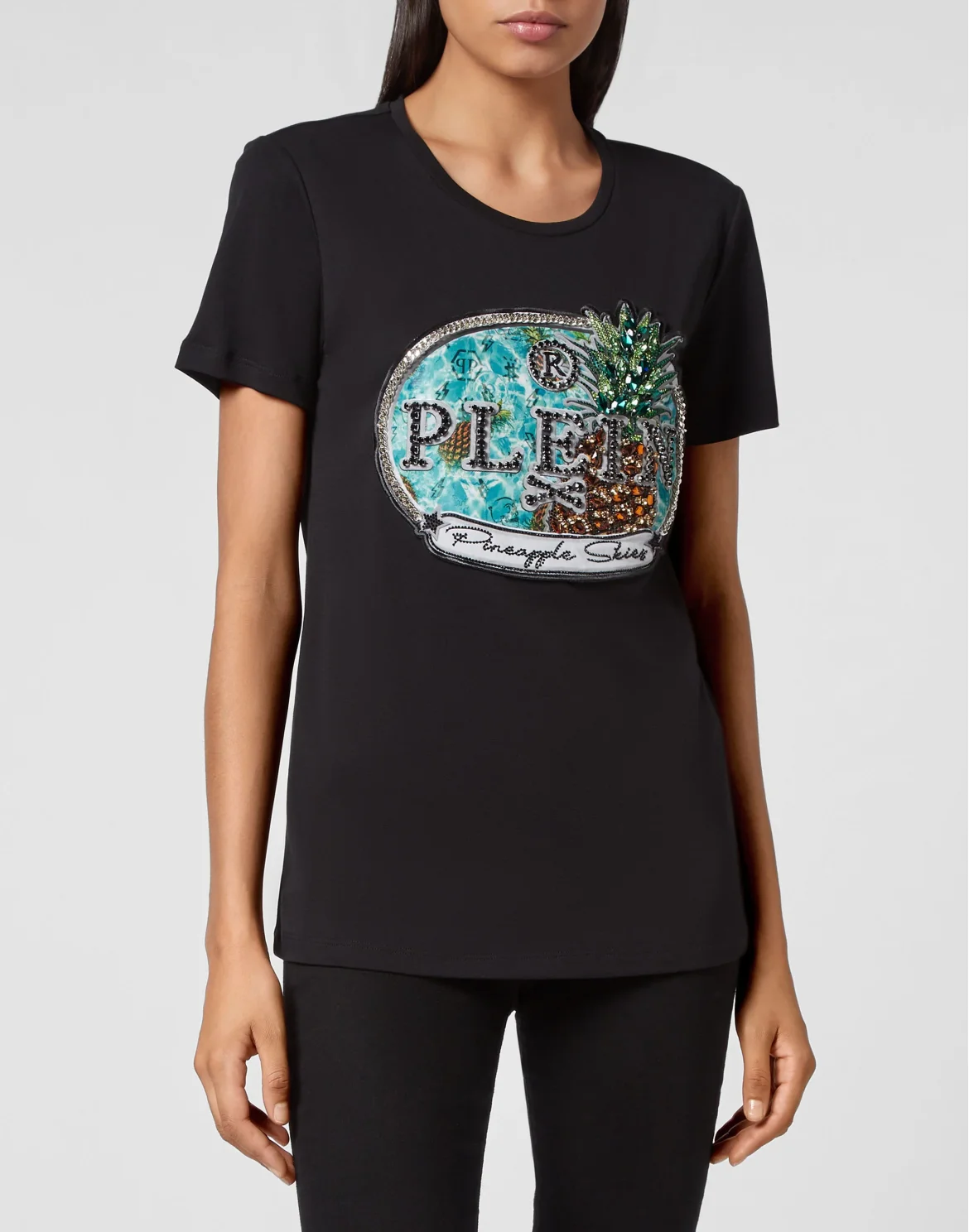 T-shirt Round Neck SS Stones Pineapple Skies, цвет: Черный
