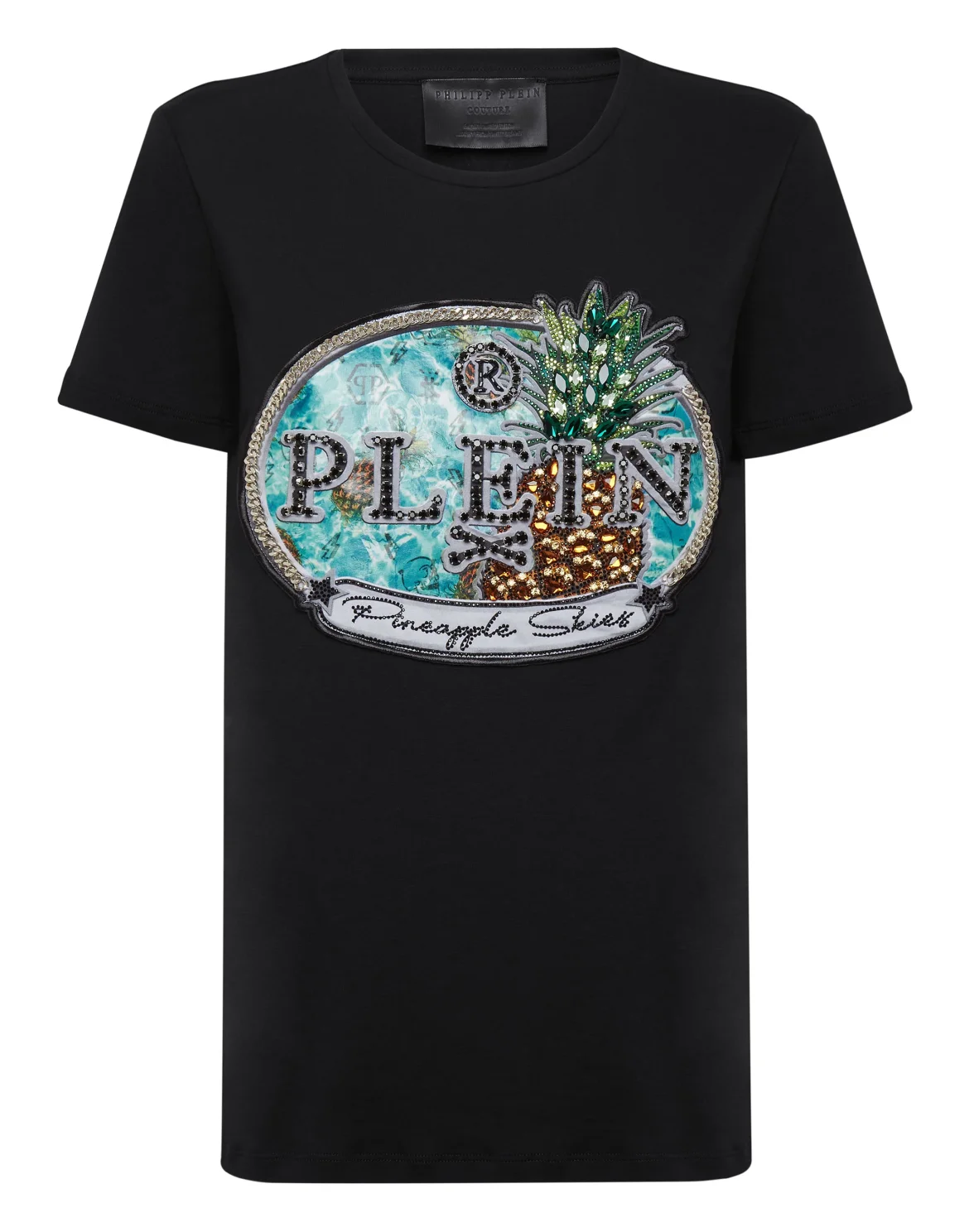 T-shirt Round Neck SS Stones Pineapple Skies, цвет: Черный