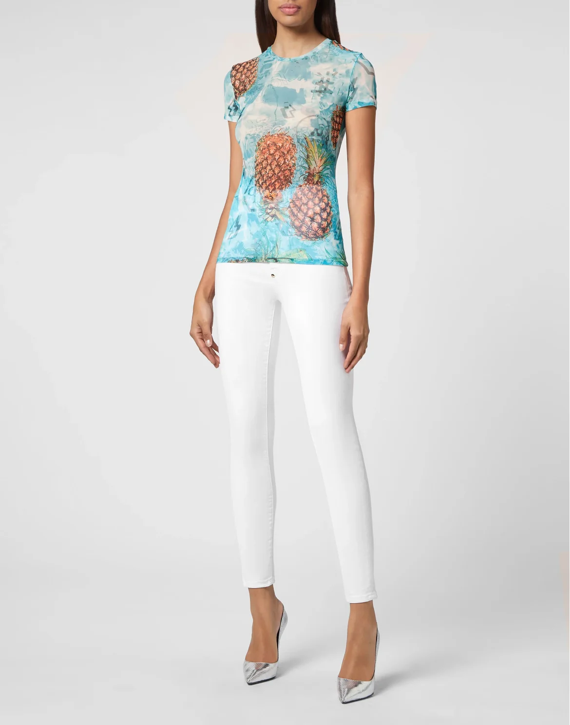 LS Top Stretch Pineapple Skies, цвет: Мультиколор