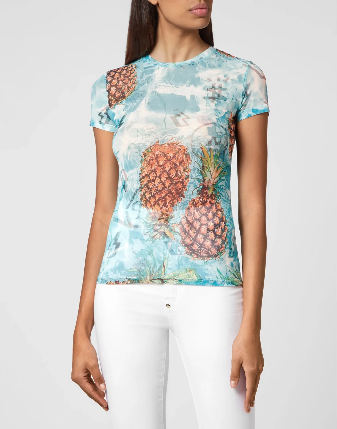 LS Top Stretch Pineapple Skies, цвет: Мультиколор