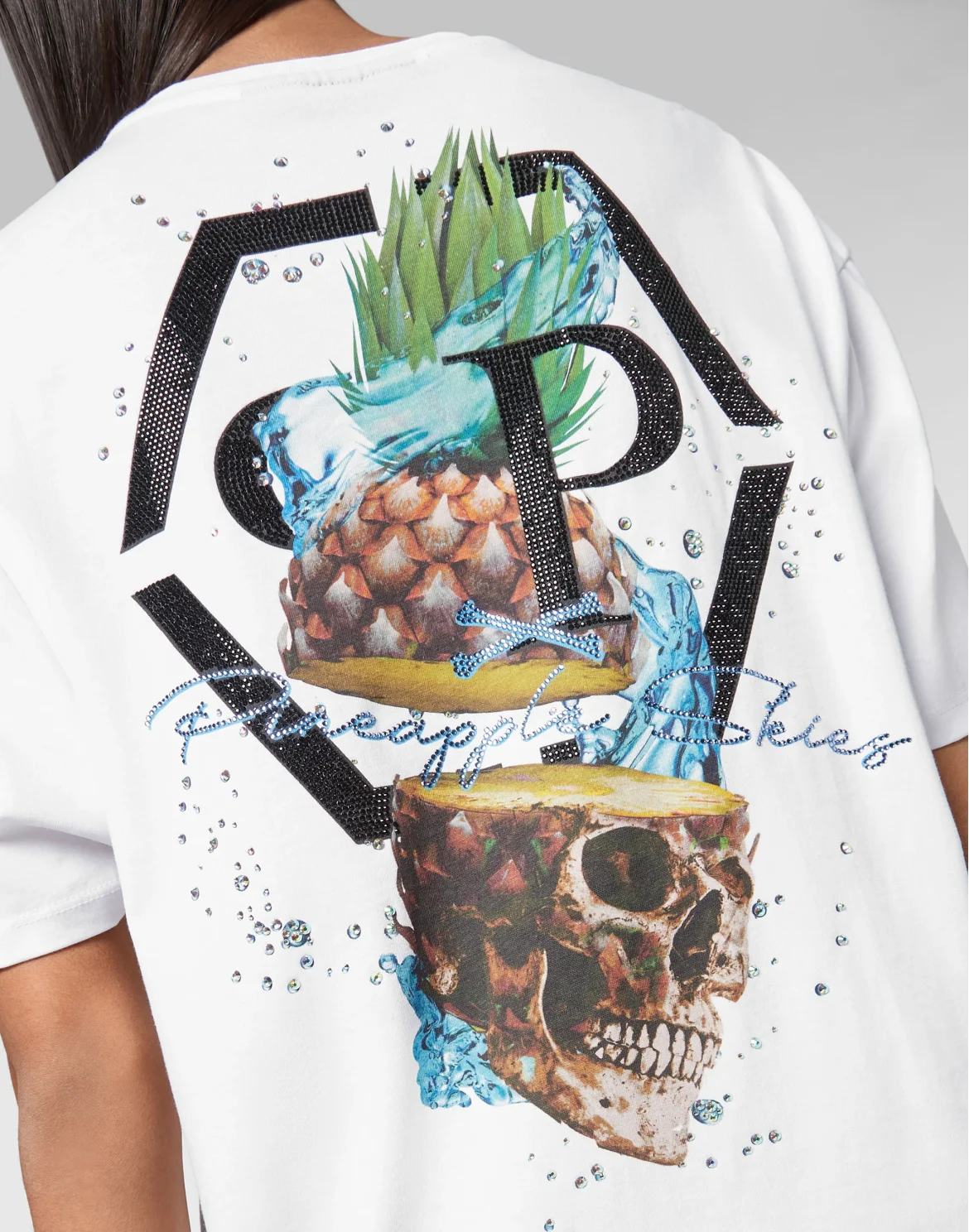 T-shirt Round Neck SS Pineapple Skies, цвет: Белый