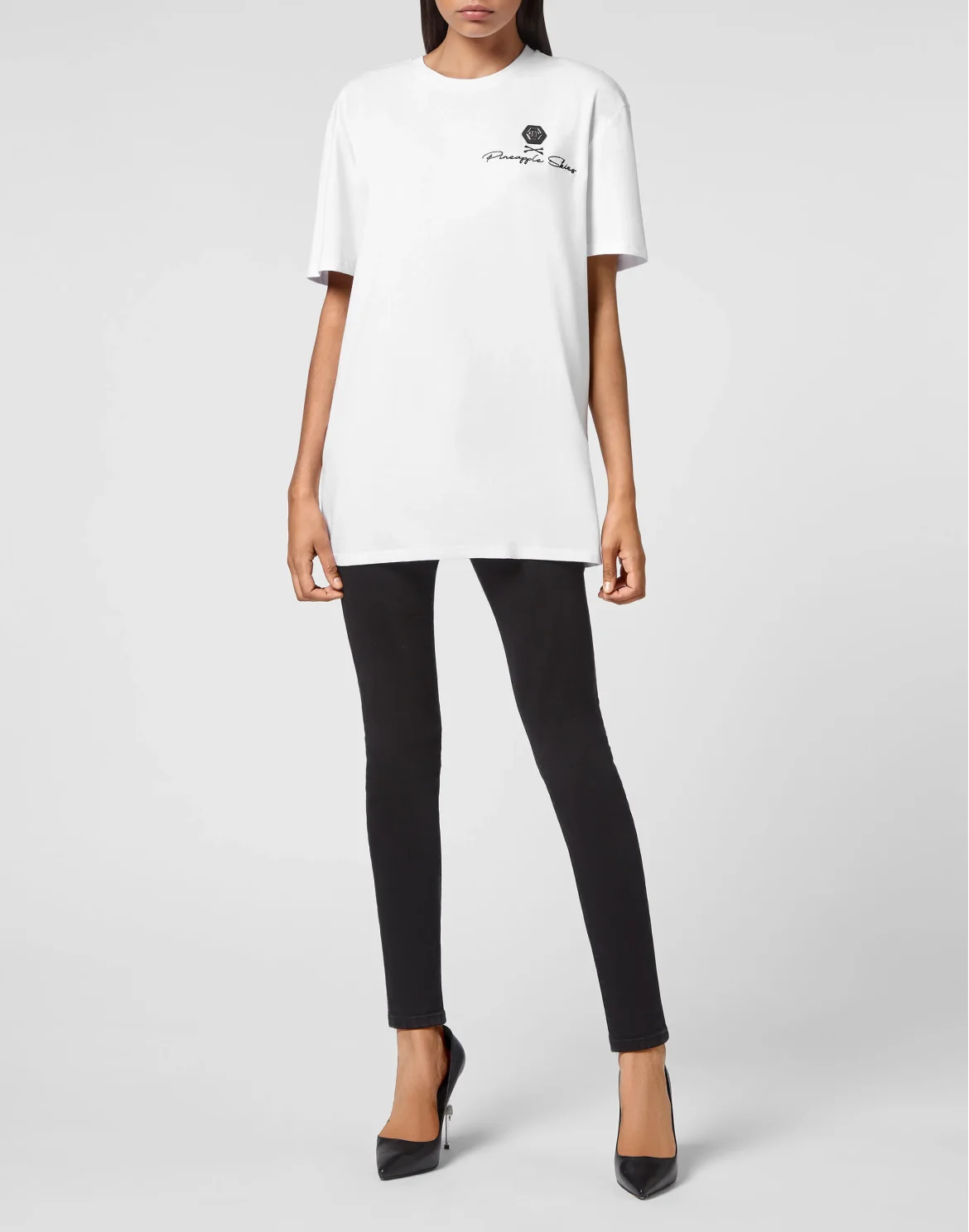T-shirt Round Neck SS Pineapple Skies, цвет: Белый