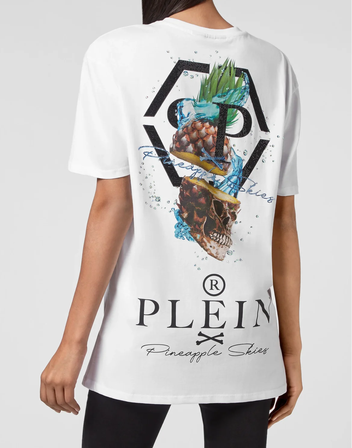 T-shirt Round Neck SS Pineapple Skies, цвет: Белый