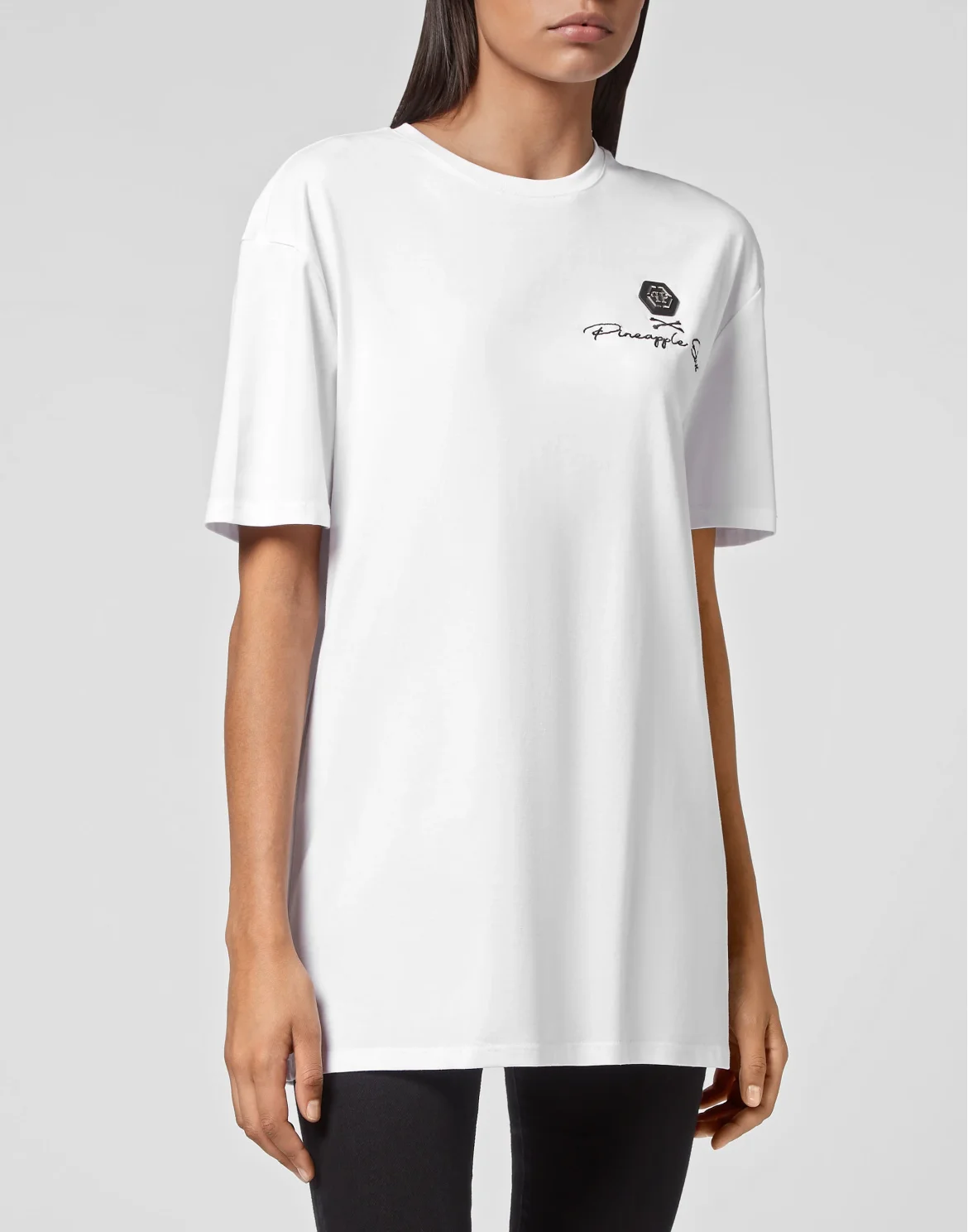 T-shirt Round Neck SS Pineapple Skies, цвет: Белый