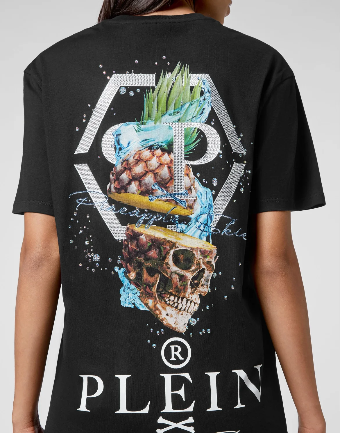 T-shirt Round Neck SS Pineapple Skies, цвет: Черный