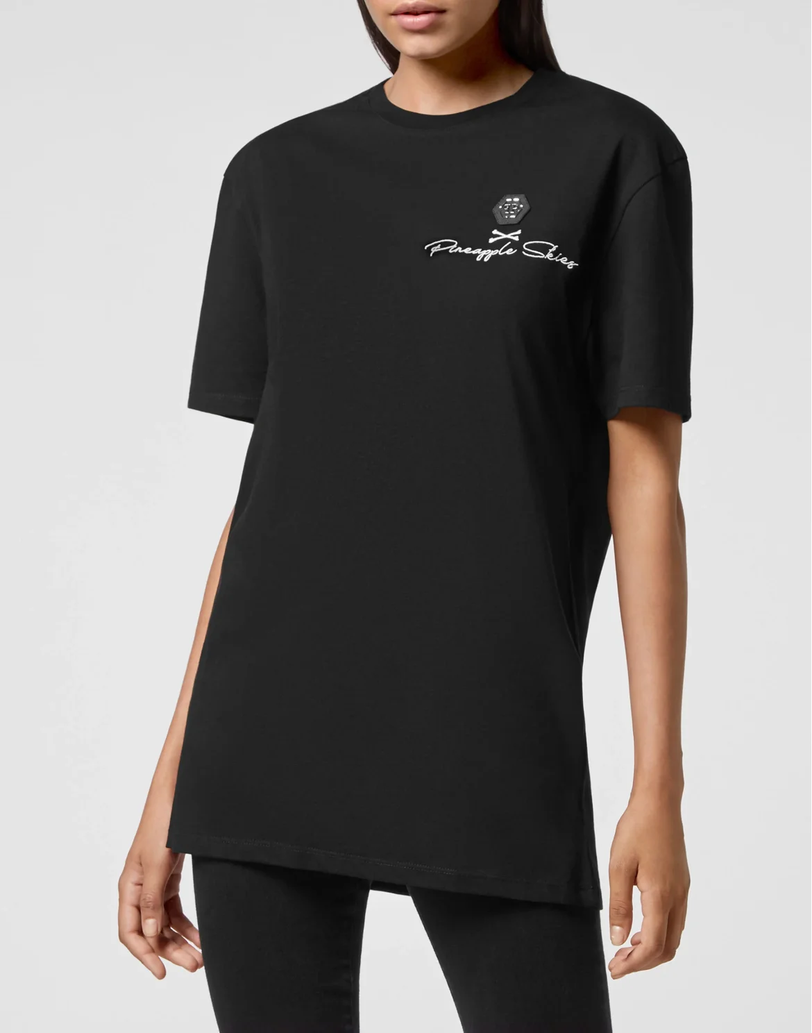 T-shirt Round Neck SS Pineapple Skies, цвет: Черный