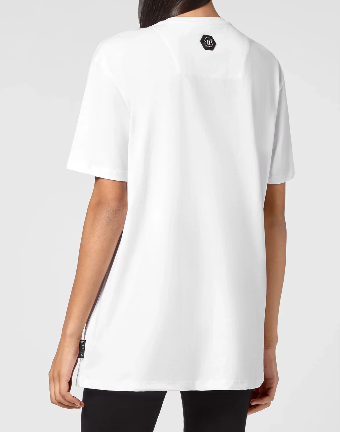 T-shirt Round Neck SS Multicolor Skull with Crystals, цвет: Белый