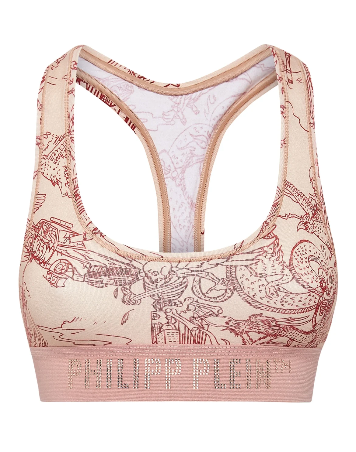 Bra Stones Skeleton tattoo, цвет: Оранжевый