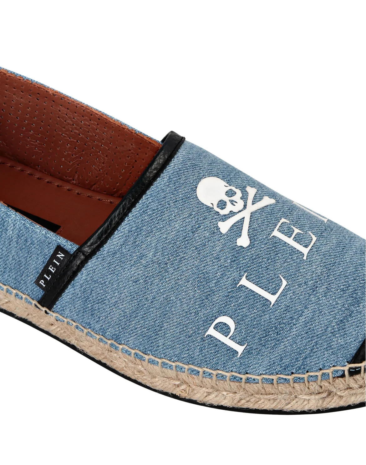 Denim Espadrillas Skull and Plein, цвет: Синий