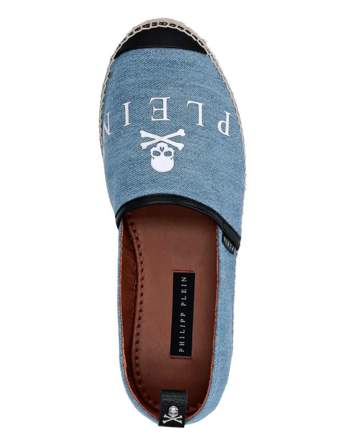 Denim Espadrillas Skull and Plein, цвет: Синий