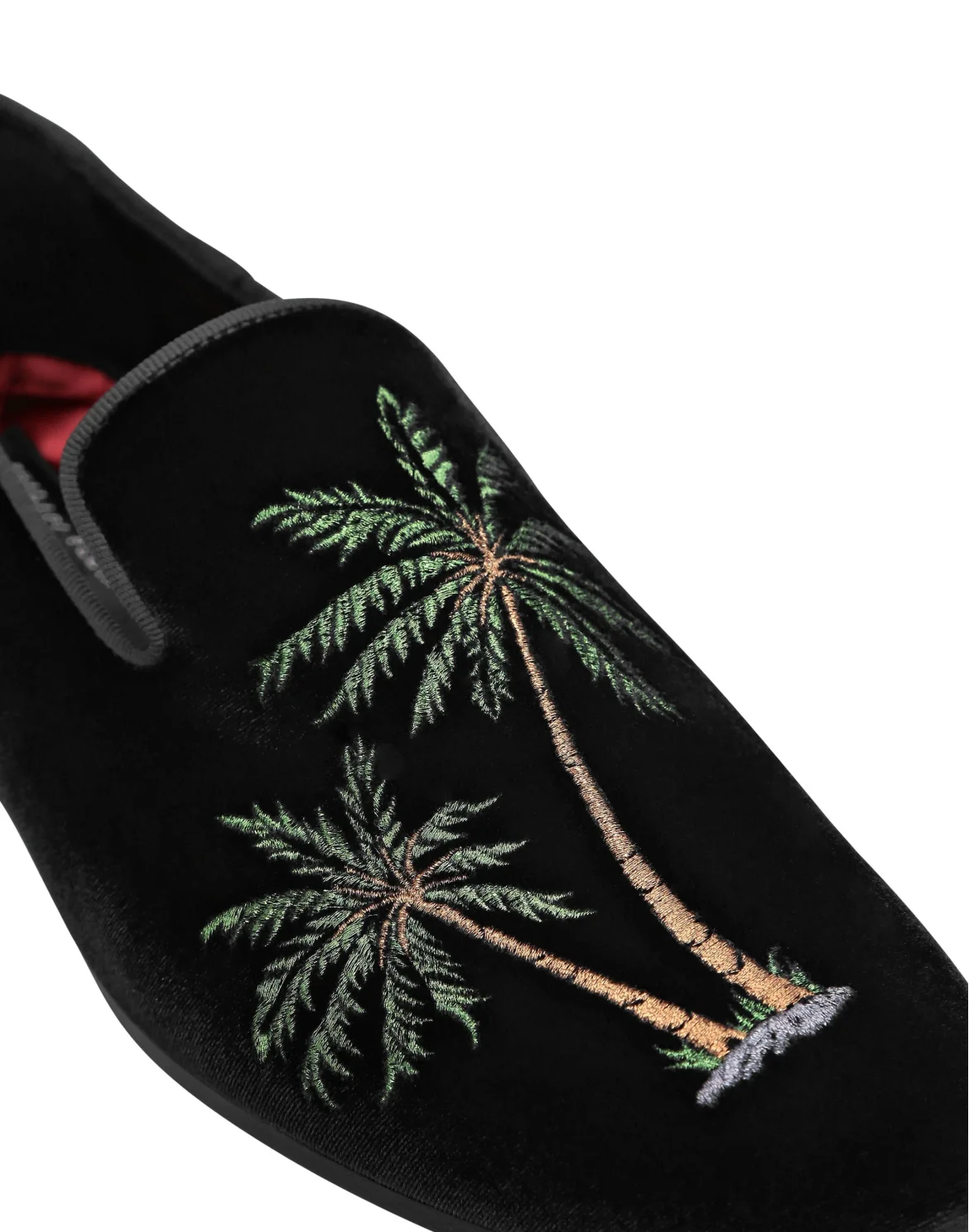 Velvet Loafers Palms, цвет: Черный
