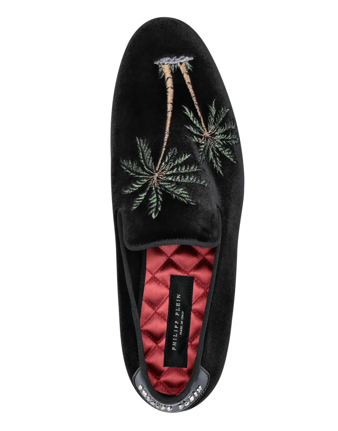 Velvet Loafers Palms, цвет: Черный