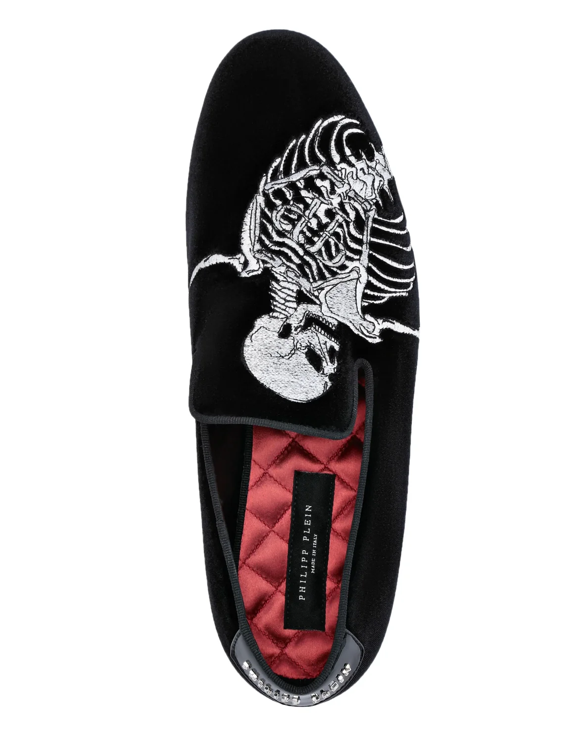 Velvet Loafers Skeleton, цвет: Черный