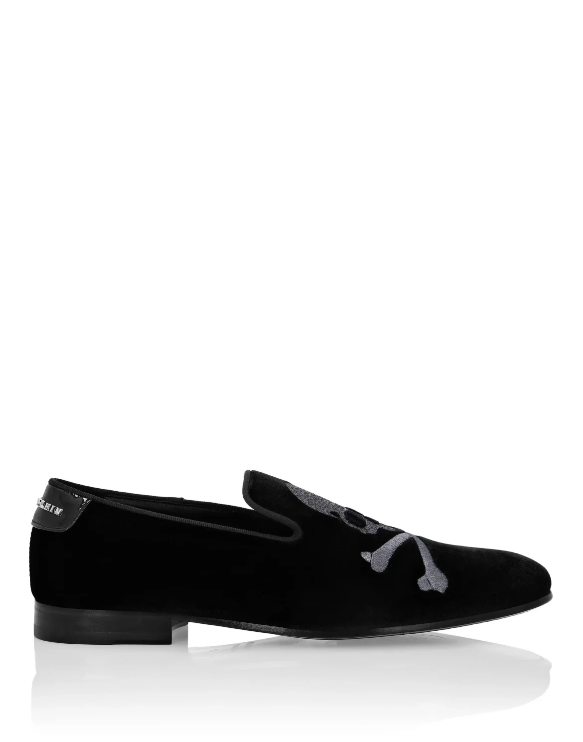 Velvet Loafers Skull, цвет: Черный