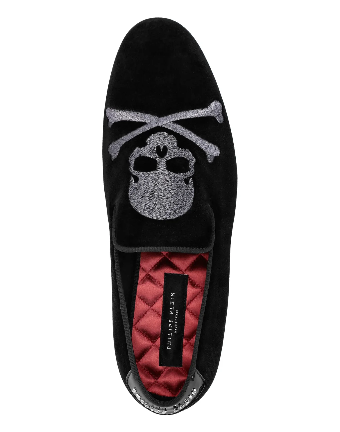 Velvet Loafers Skull, цвет: Черный