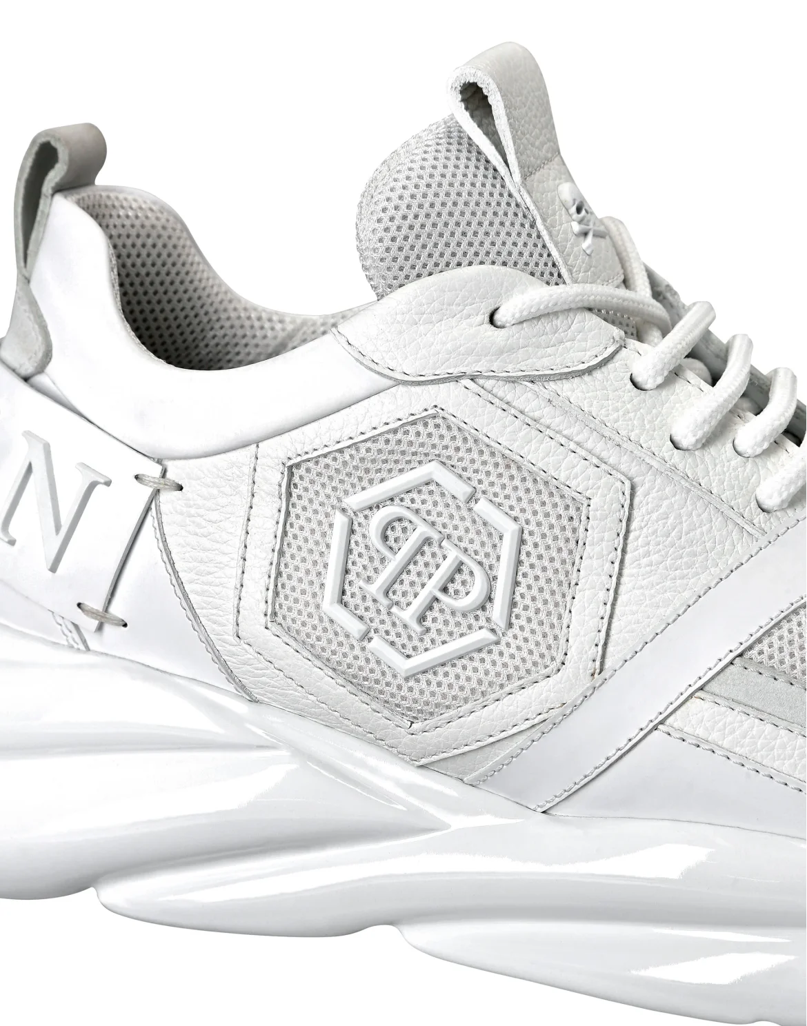 Runner mix materials Plein Hurricane, цвет: Белый
