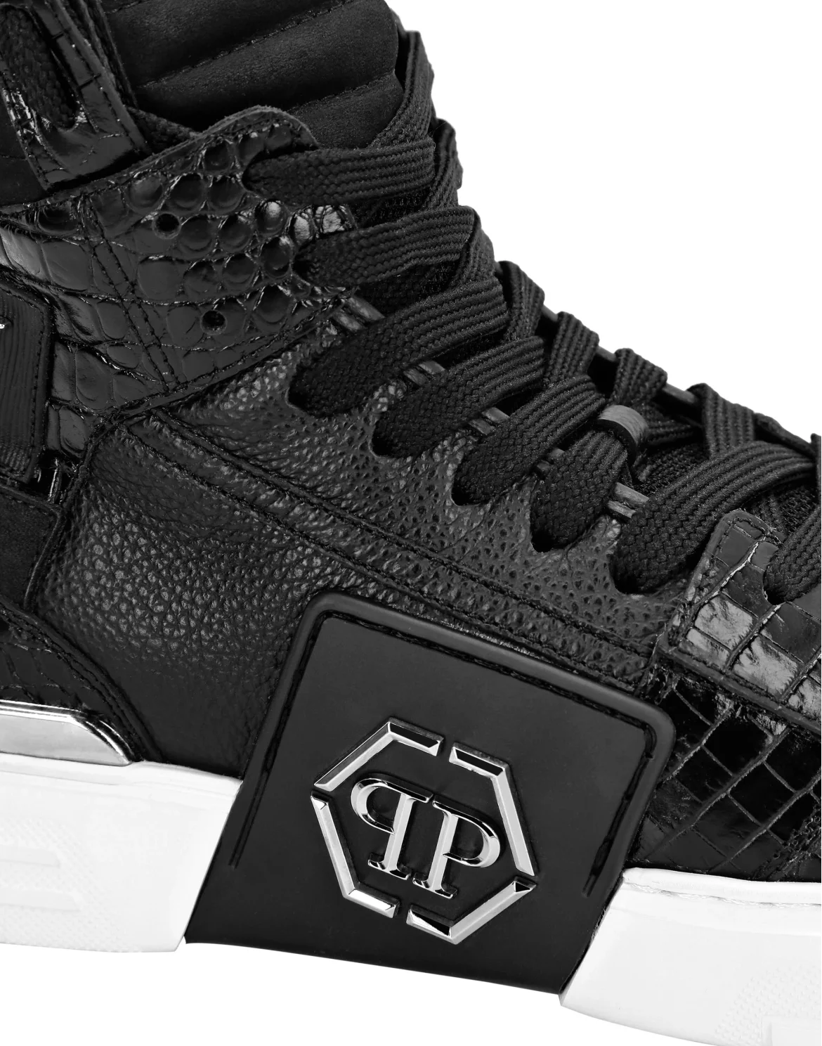 HI-TOP SNEAKERS PHANTOM KICK$ Crocco Platinum HEXAGON, цвет: Черный