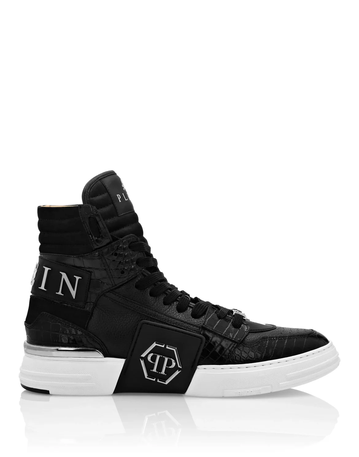 HI-TOP SNEAKERS PHANTOM KICK$ Crocco Platinum HEXAGON, цвет: Черный