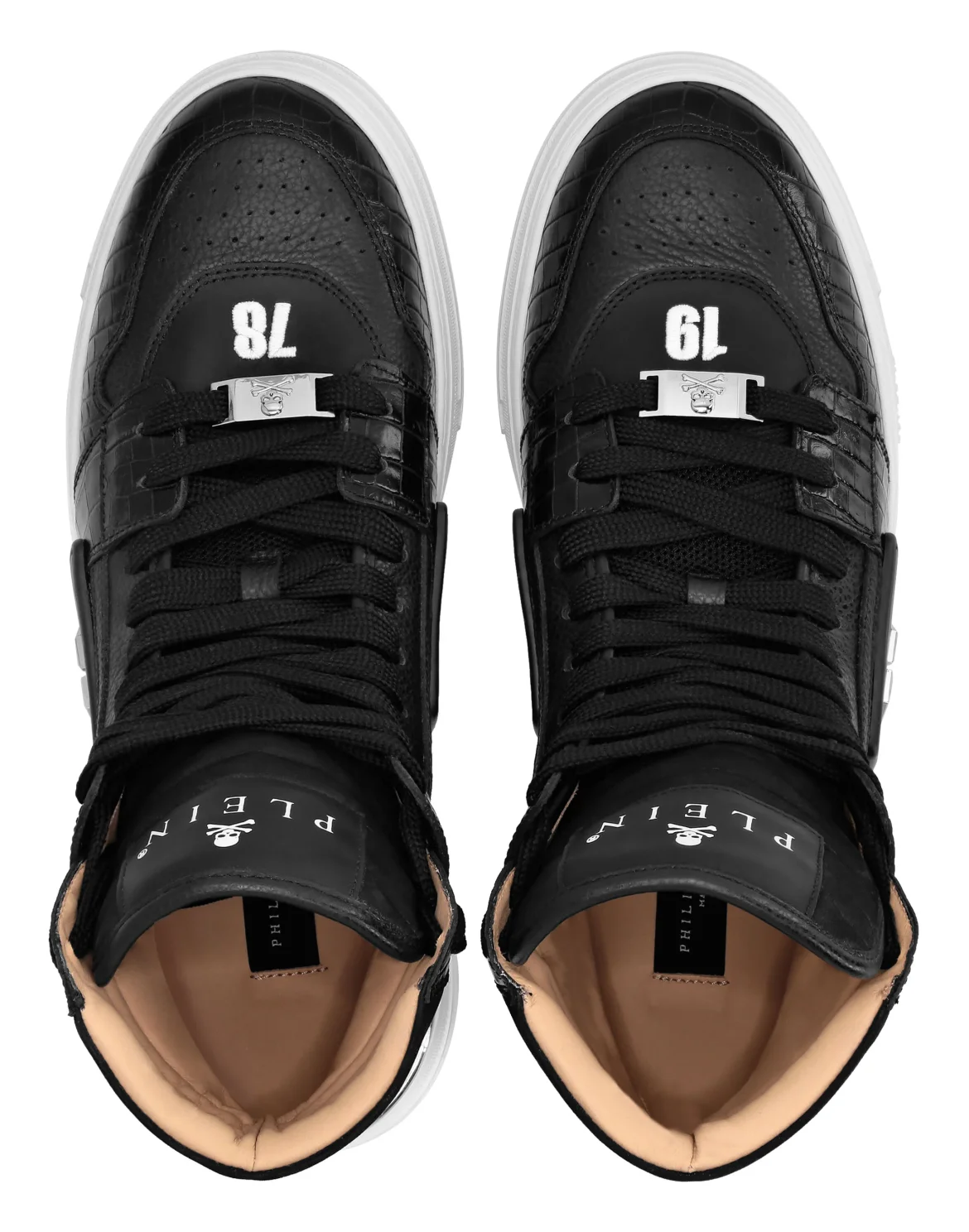 HI-TOP SNEAKERS PHANTOM KICK$ Crocco Platinum HEXAGON, цвет: Черный