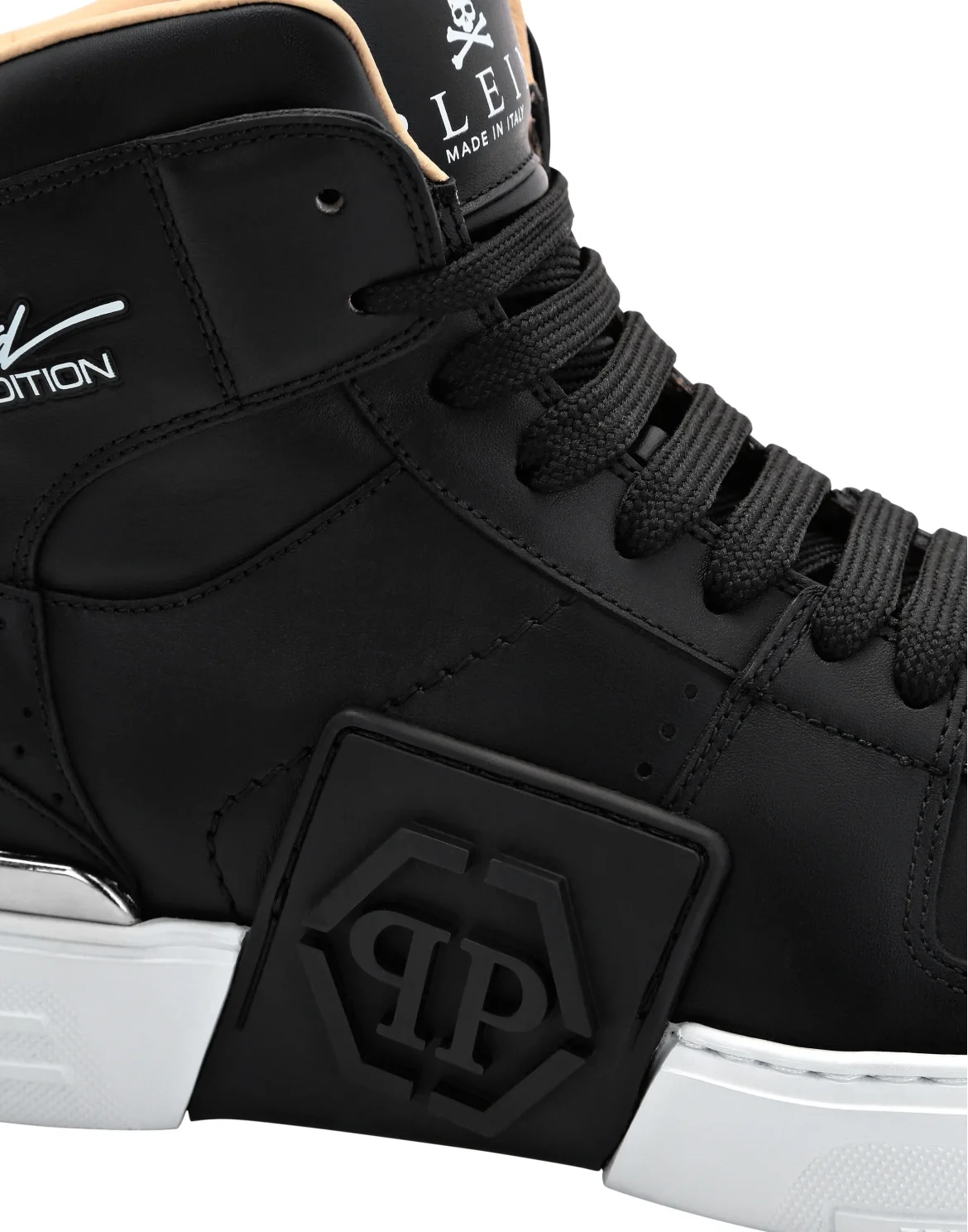 HI-TOP SNEAKERS NOTORIOUS KICK$ LEATHER HEXAGON, цвет: Черный