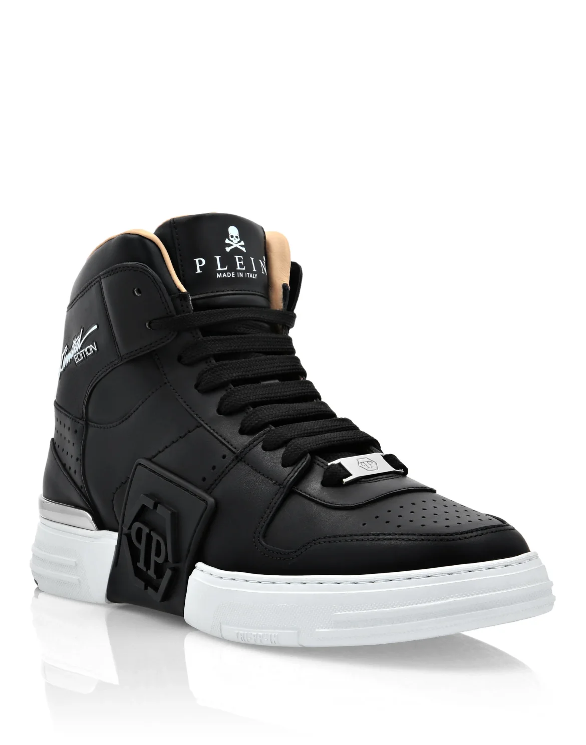 HI-TOP SNEAKERS NOTORIOUS KICK$ LEATHER HEXAGON, цвет: Черный