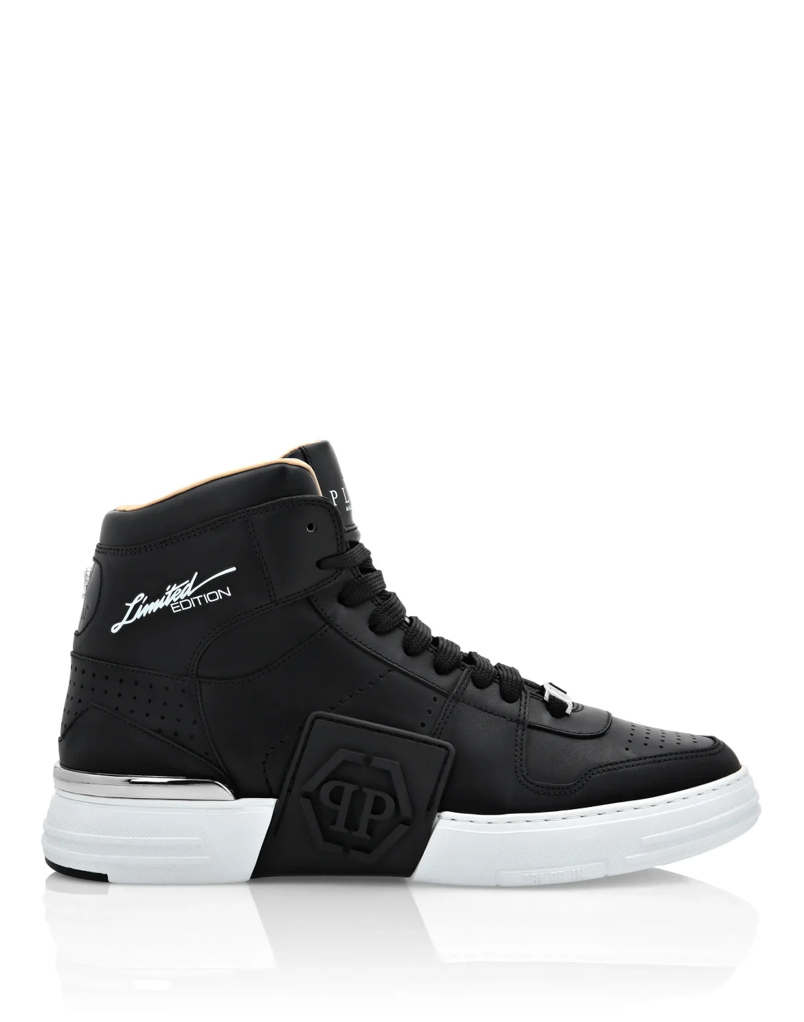 HI-TOP SNEAKERS NOTORIOUS KICK$ LEATHER HEXAGON, цвет: Черный