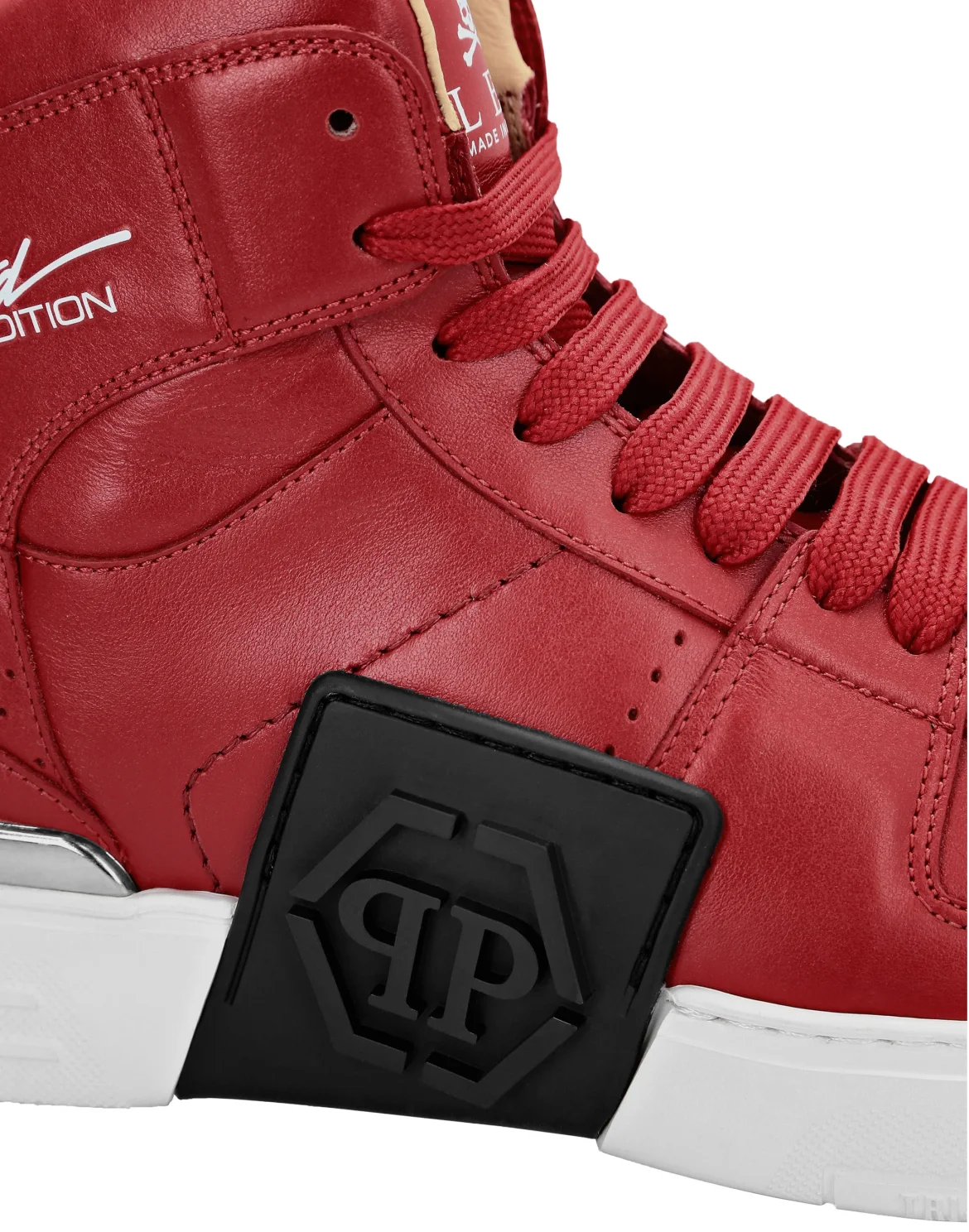 HI-TOP SNEAKERS NOTORIOUS KICK$ LEATHER HEXAGON, цвет: Красный