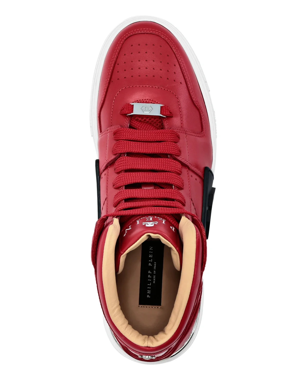 HI-TOP SNEAKERS NOTORIOUS KICK$ LEATHER HEXAGON, цвет: Красный