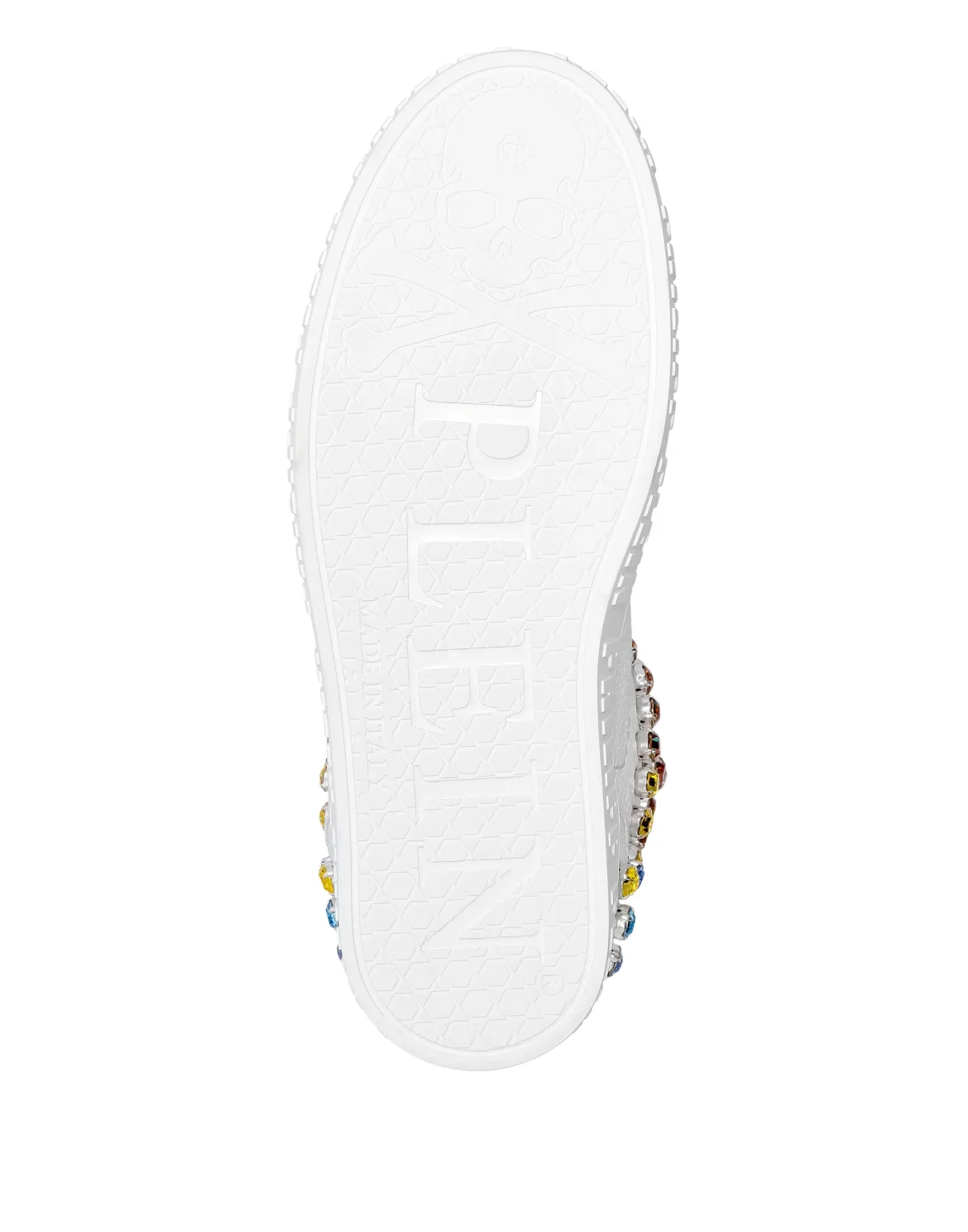 Leather Hi-Top Sneakers Crystal, цвет: Белый