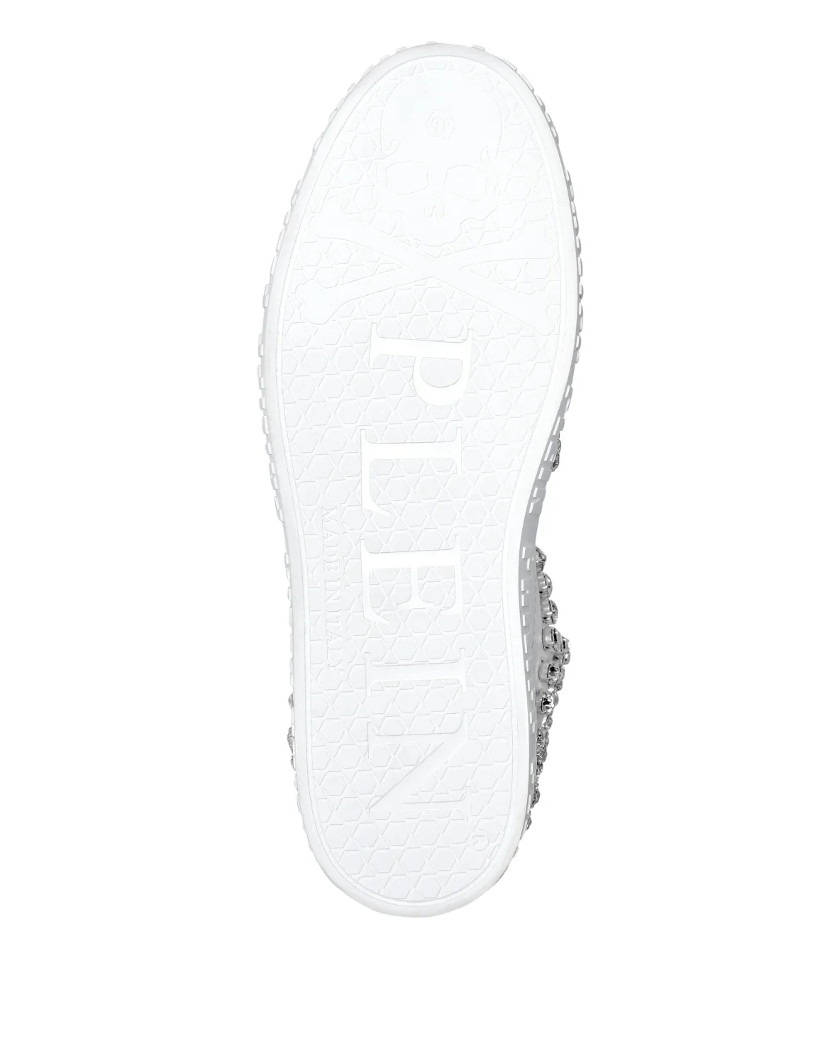 Leather Hi-Top Sneakers Crystal, цвет: Белый