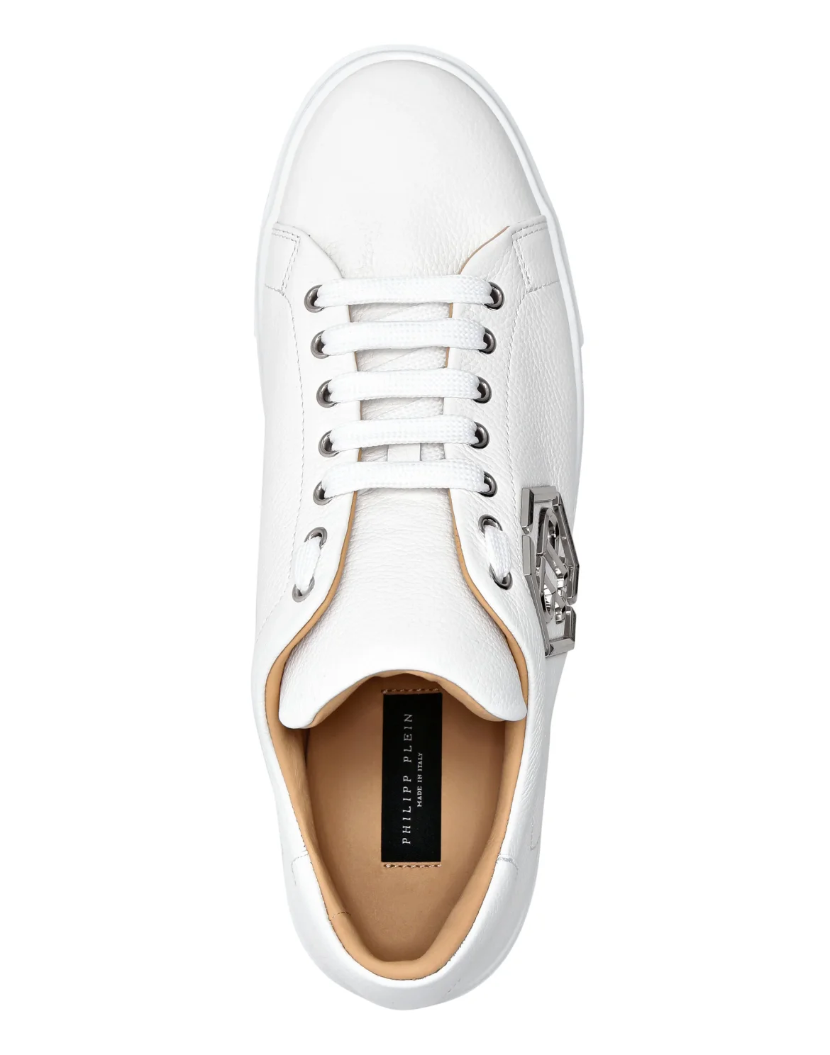 Leather Lo-Top Sneakers Hexagon, цвет: Белый