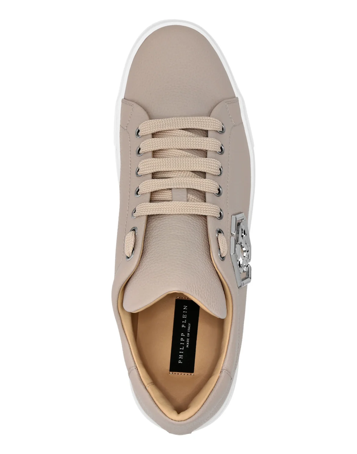 Leather Lo-Top Sneakers Hexagon, цвет: Бежевый